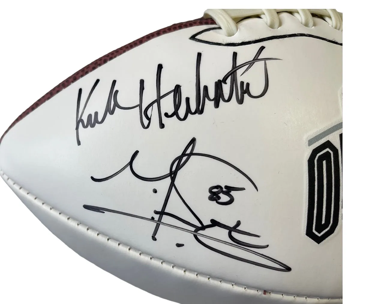 Kirk Herbstreit & Others Autographed Ohio State White Panel Football (JSA)