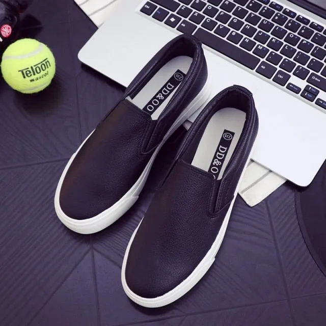 Leather Shoes Spring Trend Casual Flats Sneakers Female
