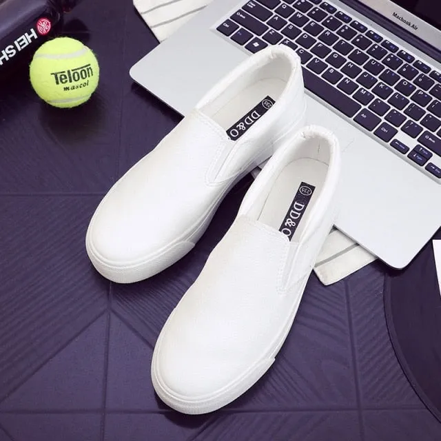 Leather Shoes Spring Trend Casual Flats Sneakers Female