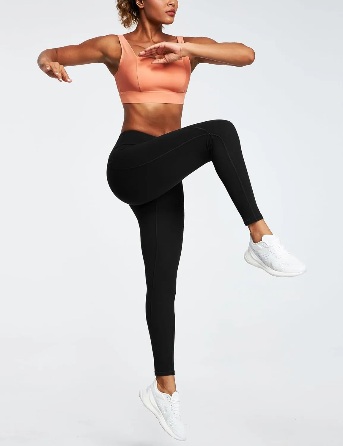 Leggings with Pockets for Women High Waisted Yoga Pants Women Tummy Control Workout Compression Leggings