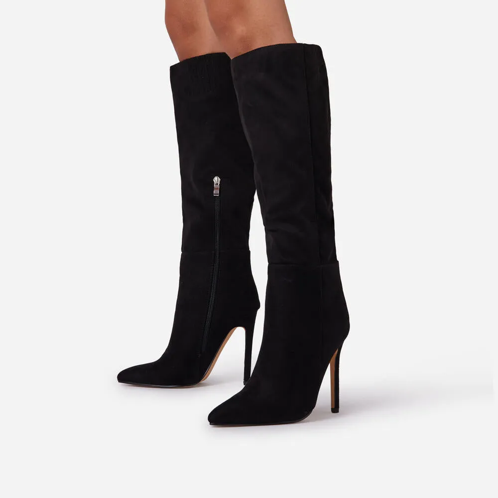 Lemonade Homage Pointed Toe Stiletto Heel Knee High Long Boots