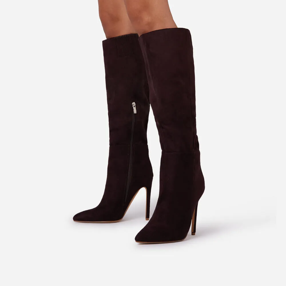 Lemonade Homage Pointed Toe Stiletto Heel Knee High Long Boots