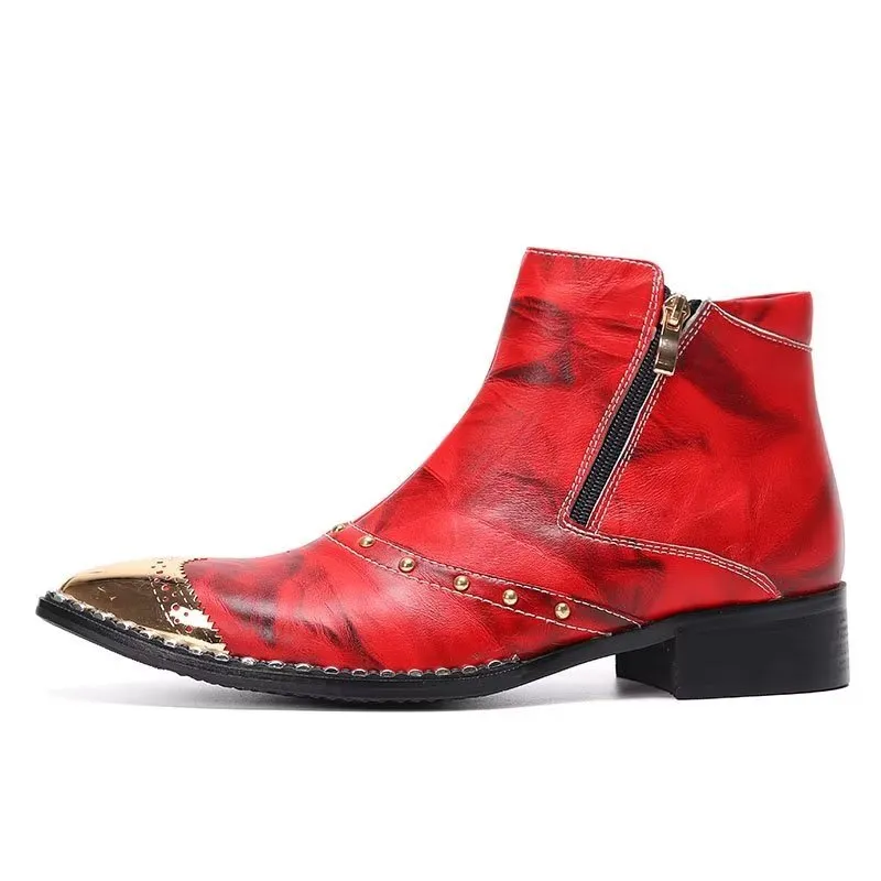 Lux Refined Leather Ankle Boots