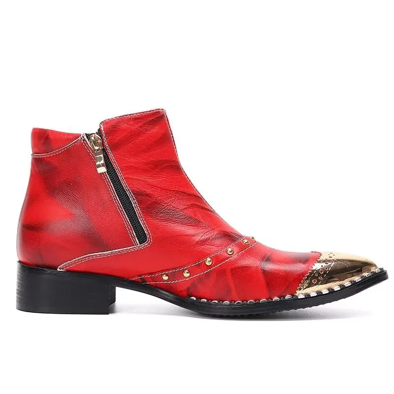 Lux Refined Leather Ankle Boots