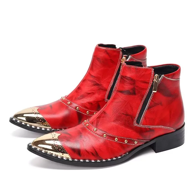 Lux Refined Leather Ankle Boots