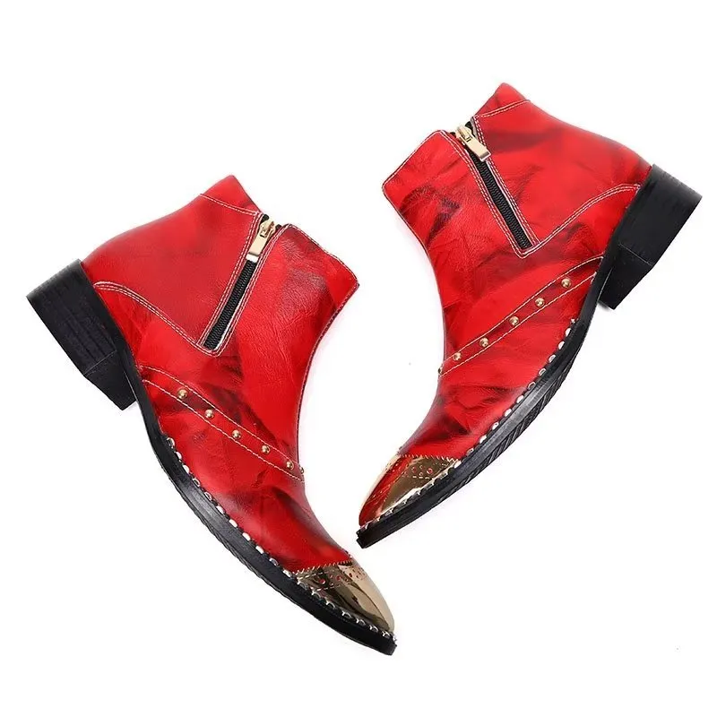 Lux Refined Leather Ankle Boots