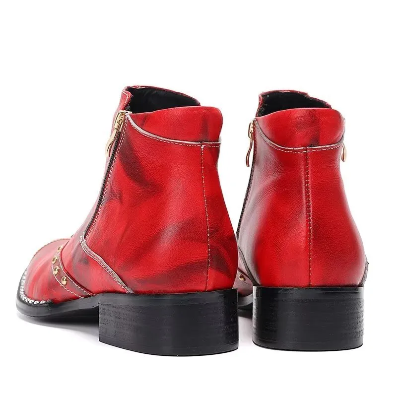 Lux Refined Leather Ankle Boots
