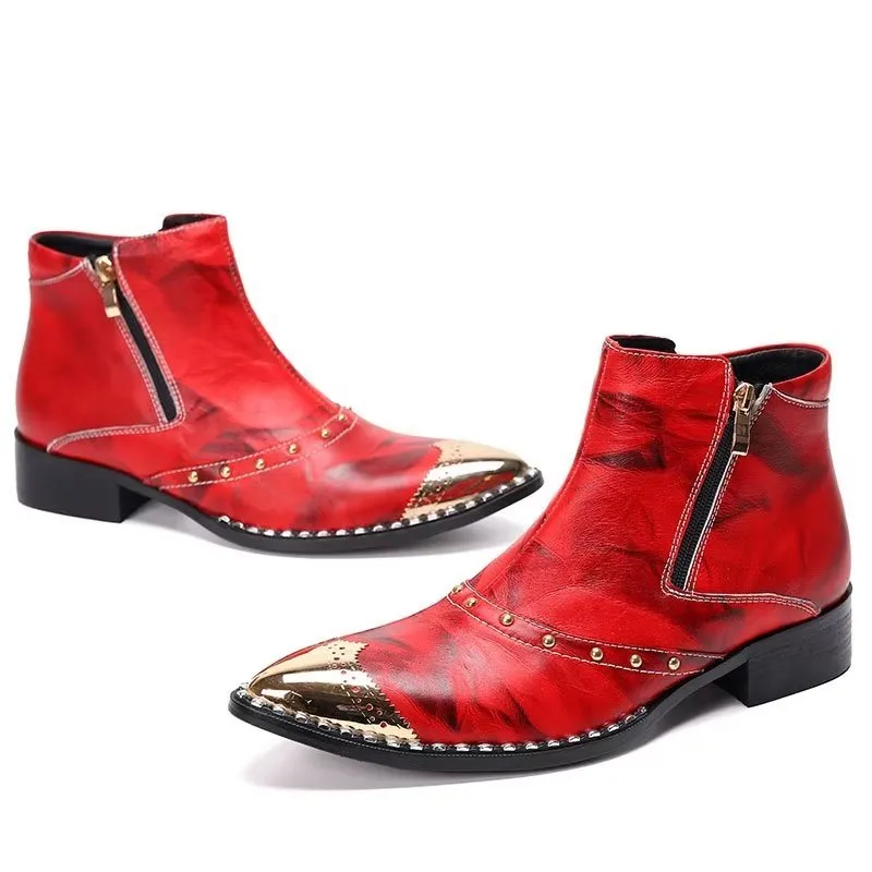 Lux Refined Leather Ankle Boots
