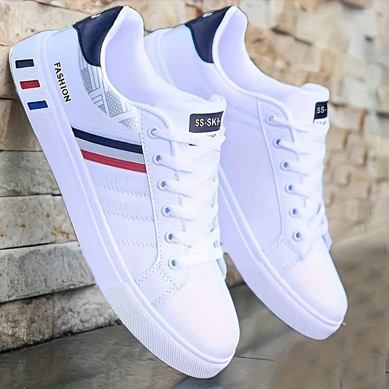 Men's Comfortable Breathable Lace-up Skate Shoes with Enhanced Grip and Easy-to-Clean Design