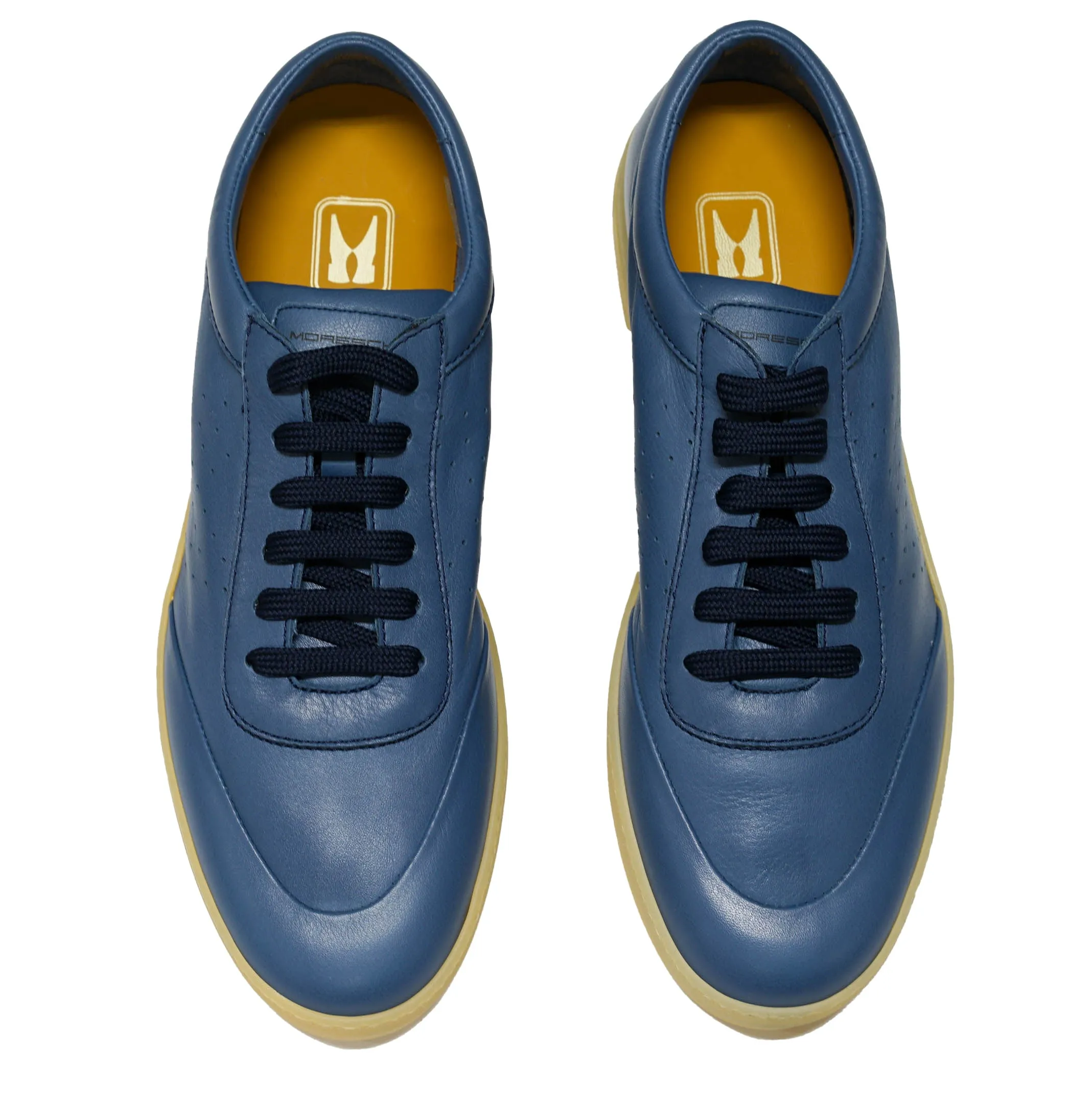 Moreschi Men's Blue Marine Leather Sneaker 44428 40% off