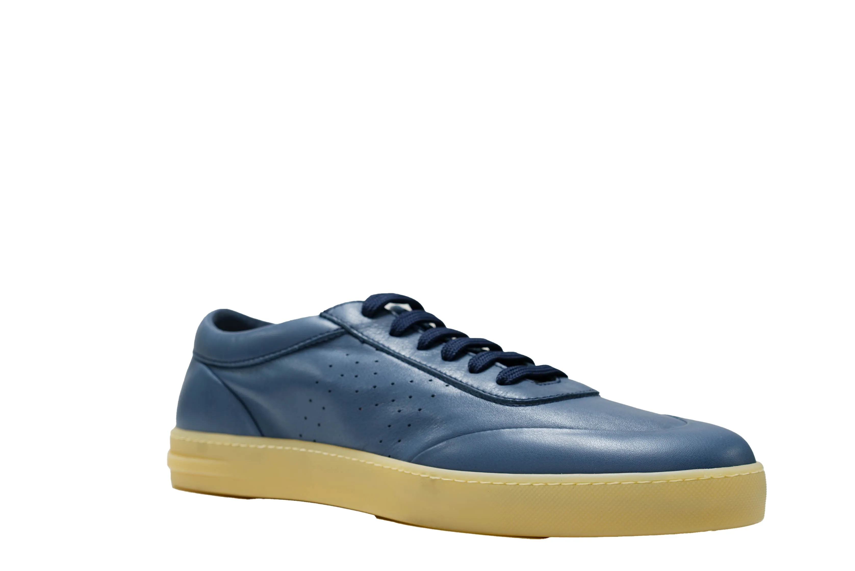 Moreschi Men's Blue Marine Leather Sneaker 44428 40% off
