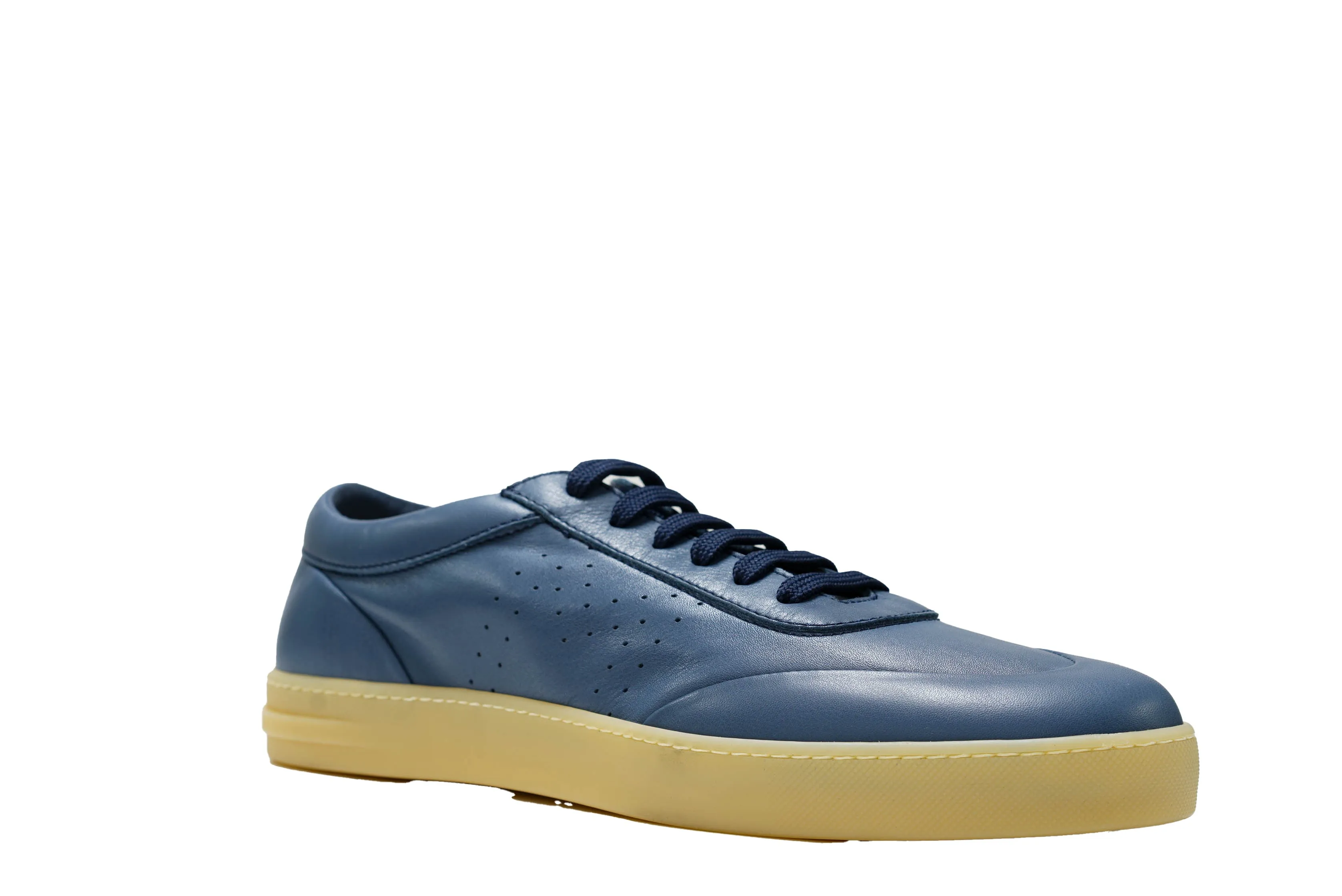 Moreschi Men's Blue Marine Leather Sneaker 44428 40% off