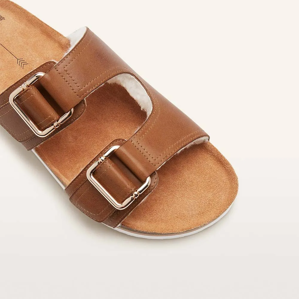 Nico Cognac Shearling