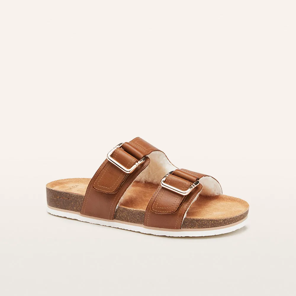 Nico Cognac Shearling