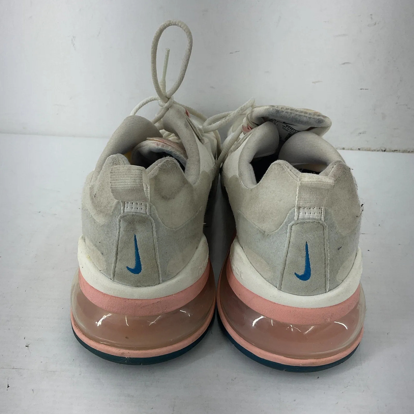*no ebay** Nike Air Max 270 React Men's White Athletic Shoes Size 8.5 Preowned