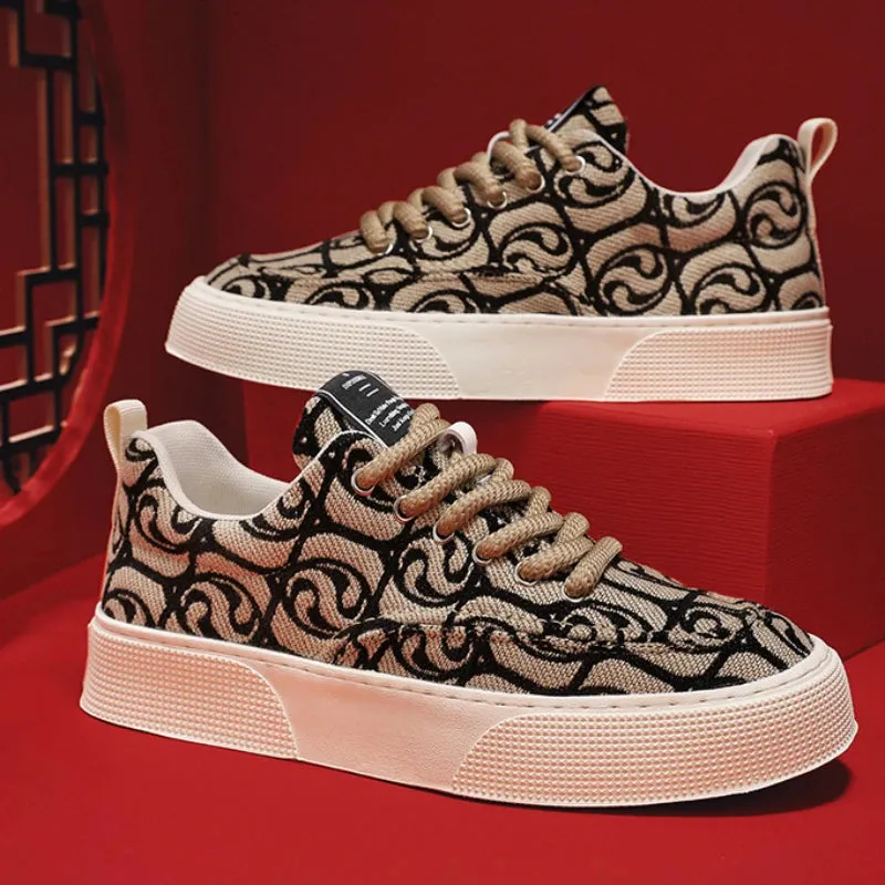 OB Breathable Lace Up Platform Sneakers
