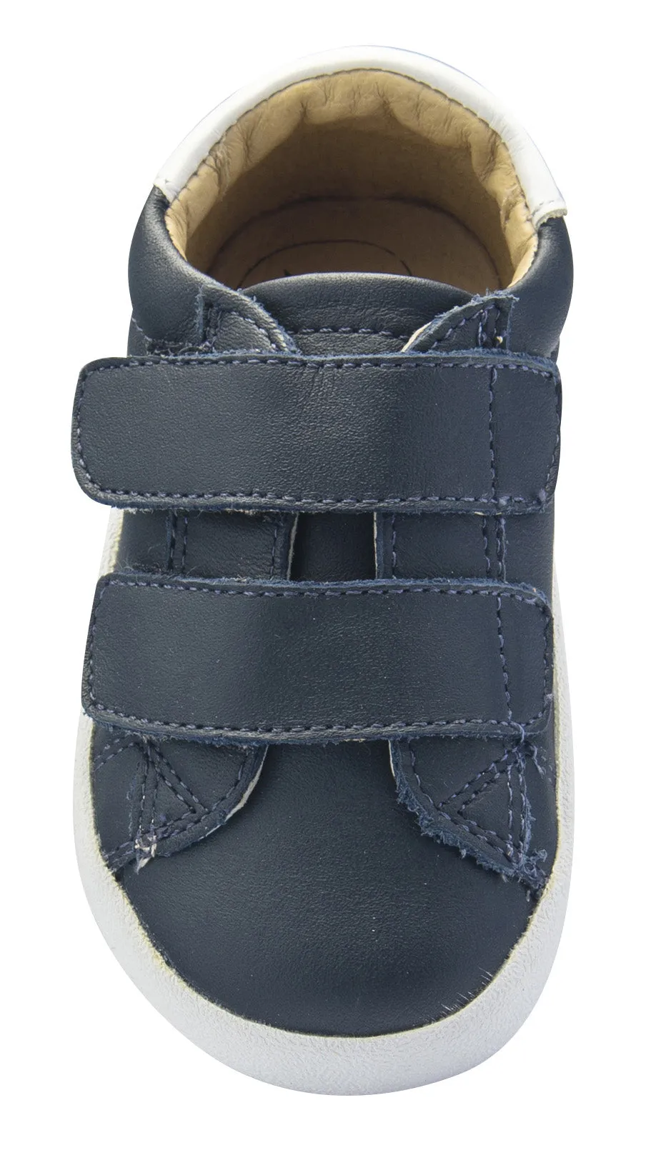 Old Soles Boy's Toddy Hook and Loop Closure Sneaker Shoes, Navy/Snow