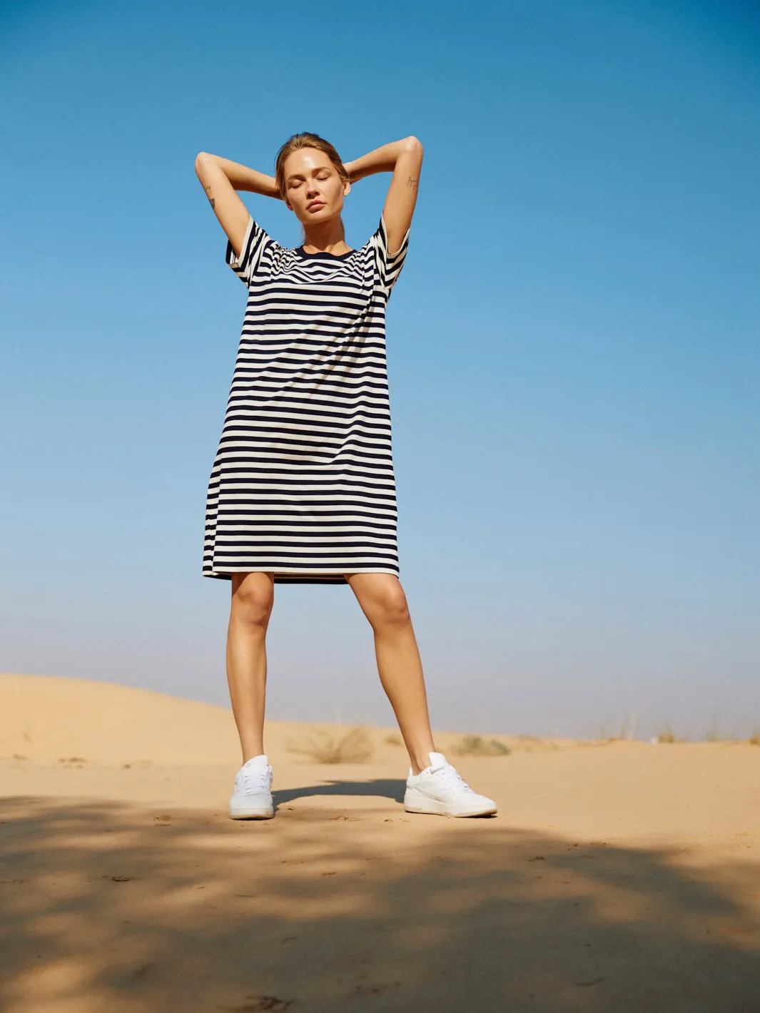 Organic Cotton Stripe T-Shirt Dress