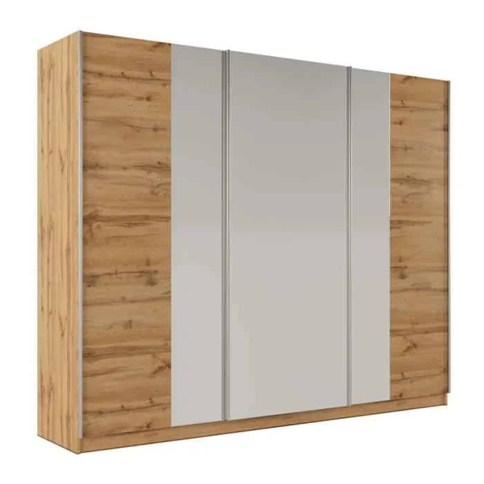 Parker 250cm Sliding Door Wardrobe Oak Wotan