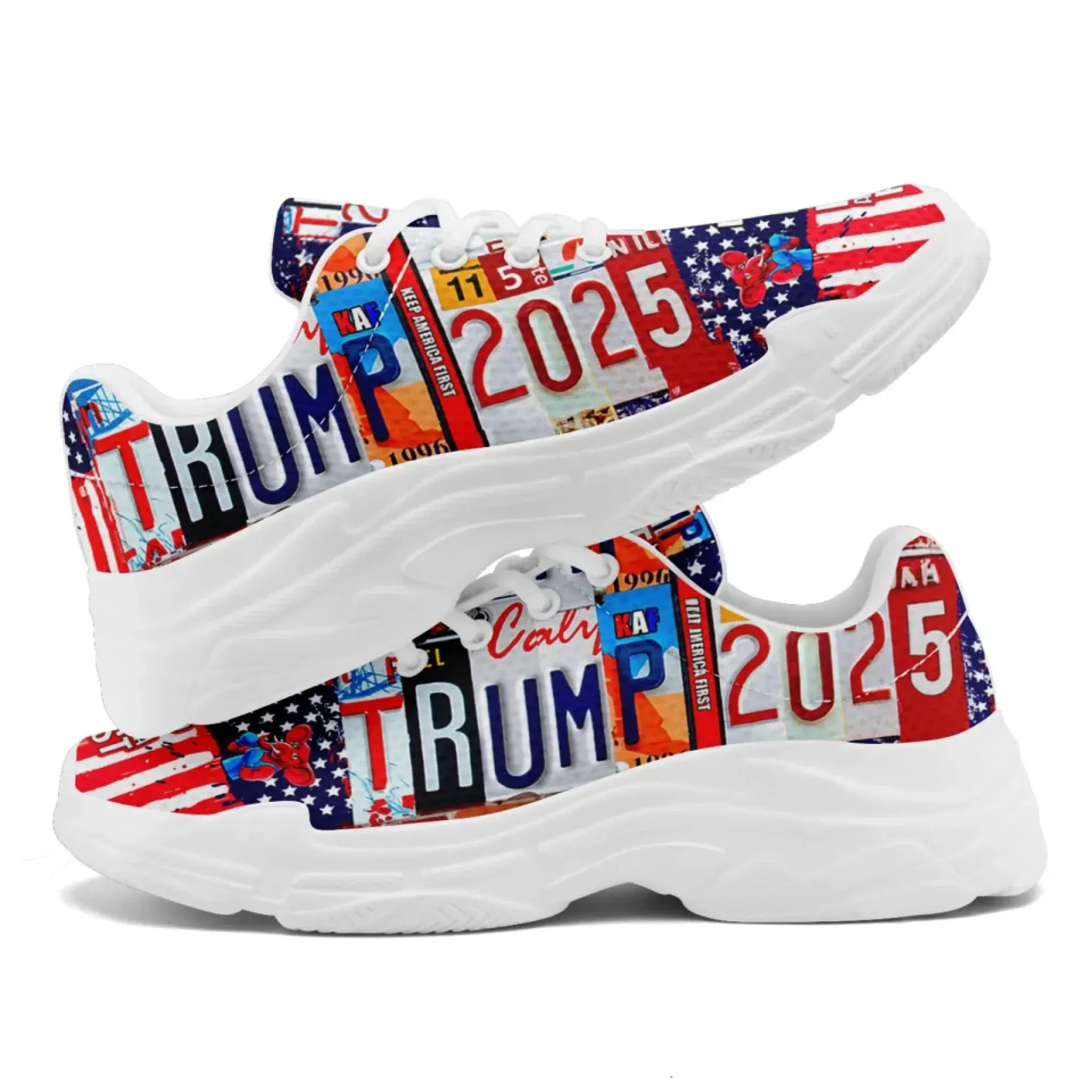 Personalized Trump 2025, Custom Trendy Chunky Shoes, Breathable Unisex Shoes