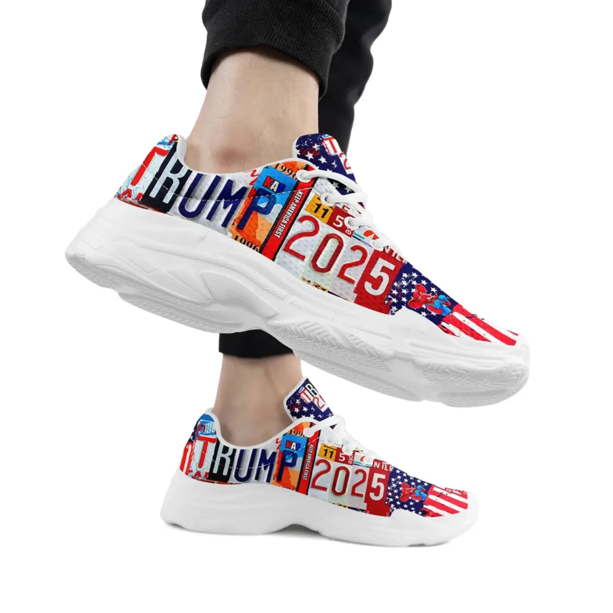Personalized Trump 2025, Custom Trendy Chunky Shoes, Breathable Unisex Shoes