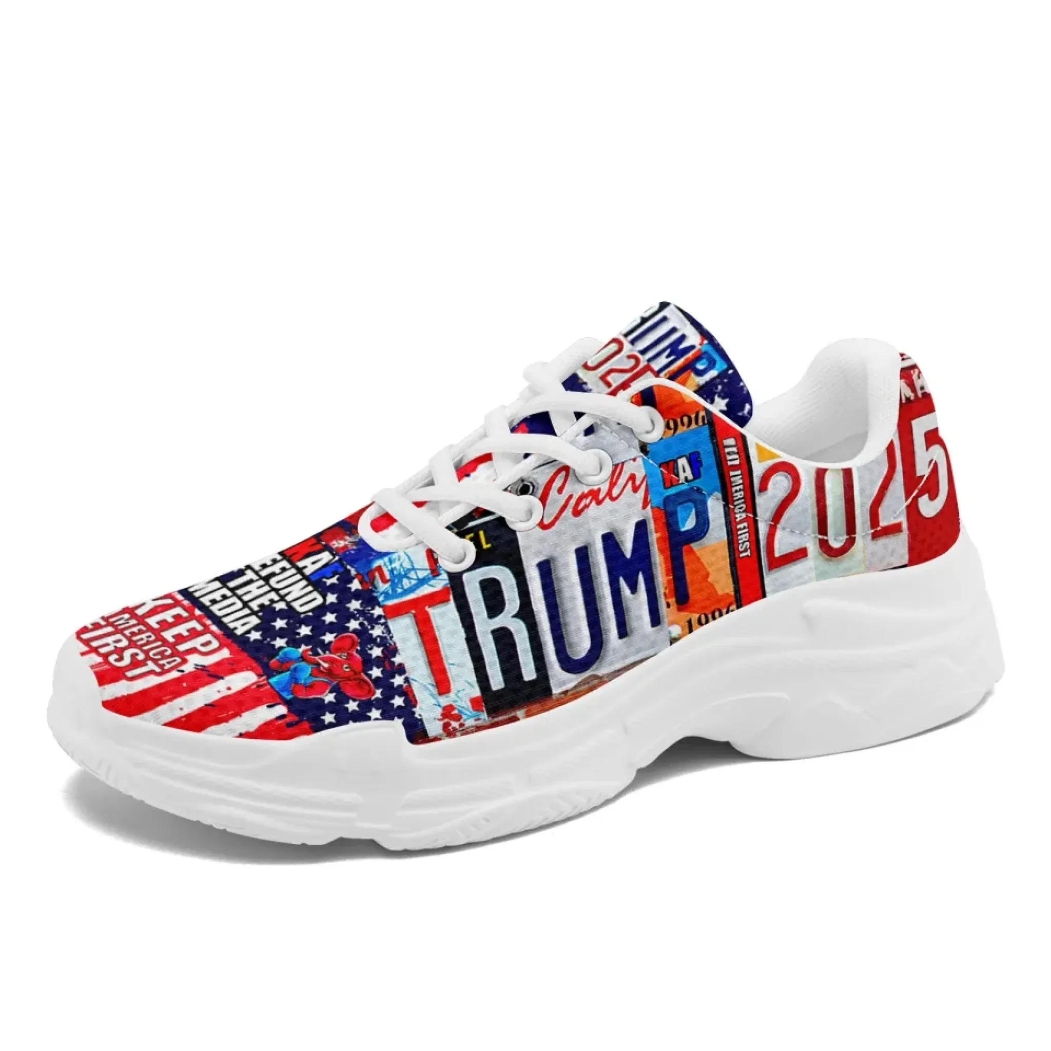 Personalized Trump 2025, Custom Trendy Chunky Shoes, Breathable Unisex Shoes