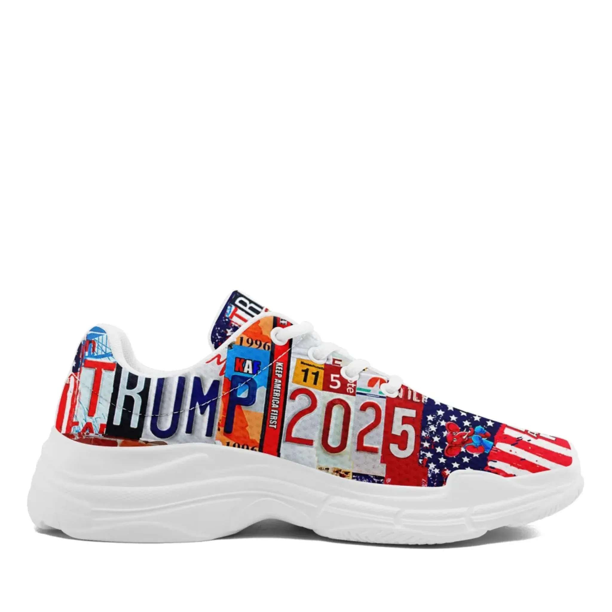 Personalized Trump 2025, Custom Trendy Chunky Shoes, Breathable Unisex Shoes