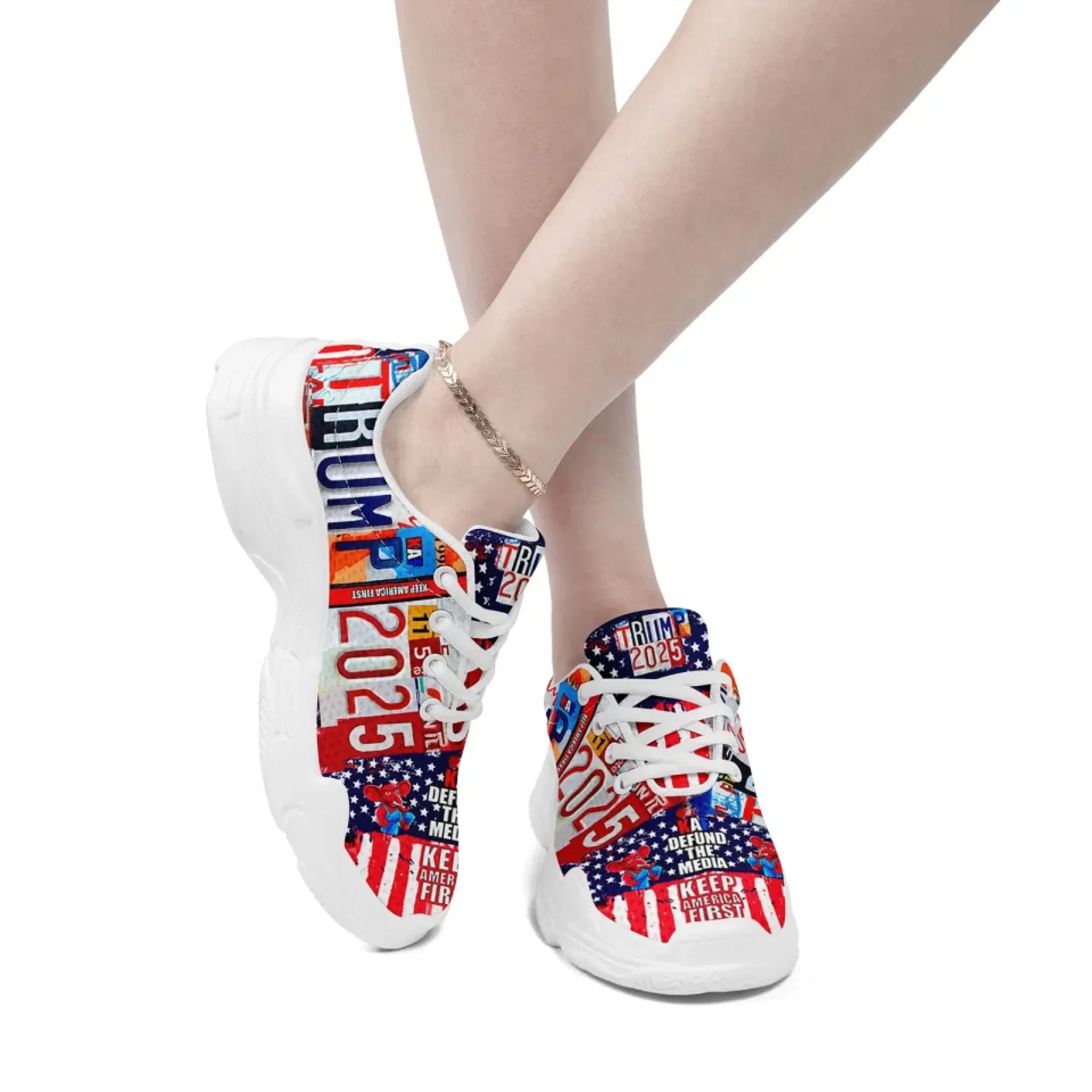 Personalized Trump 2025, Custom Trendy Chunky Shoes, Breathable Unisex Shoes