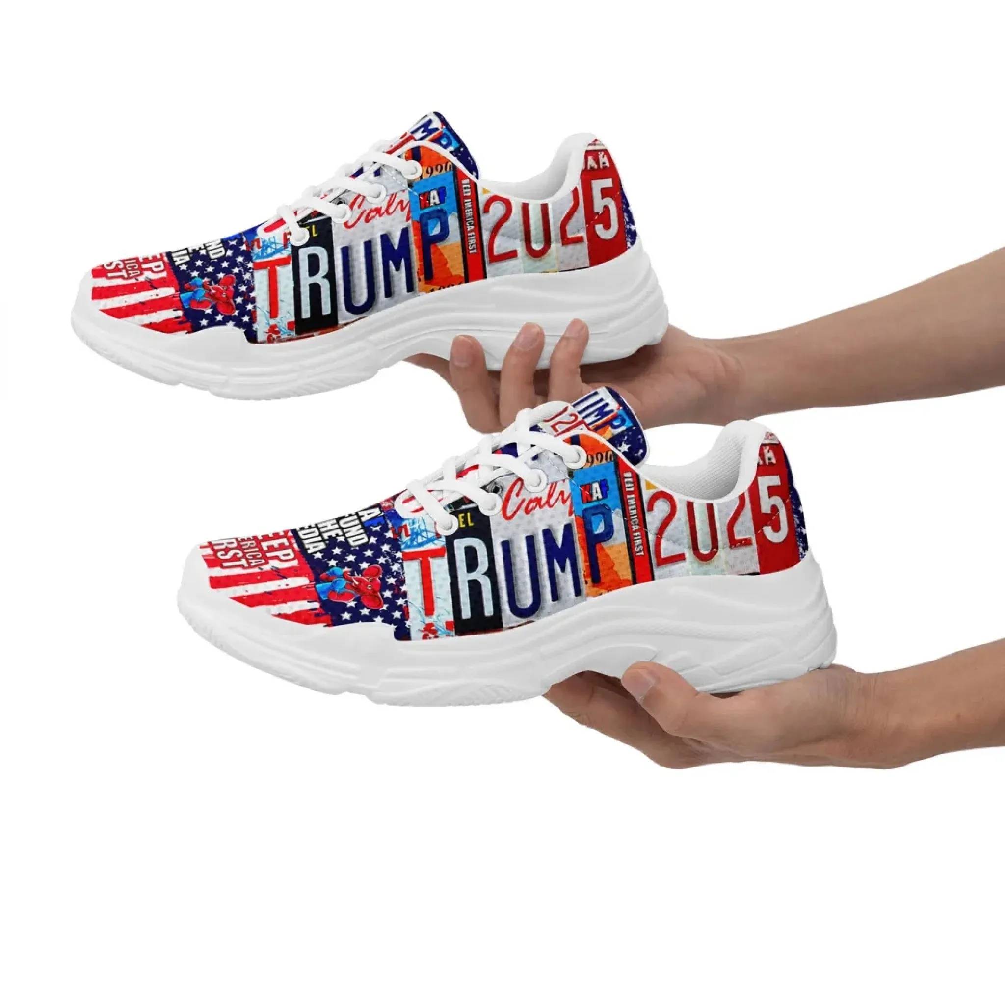 Personalized Trump 2025, Custom Trendy Chunky Shoes, Breathable Unisex Shoes