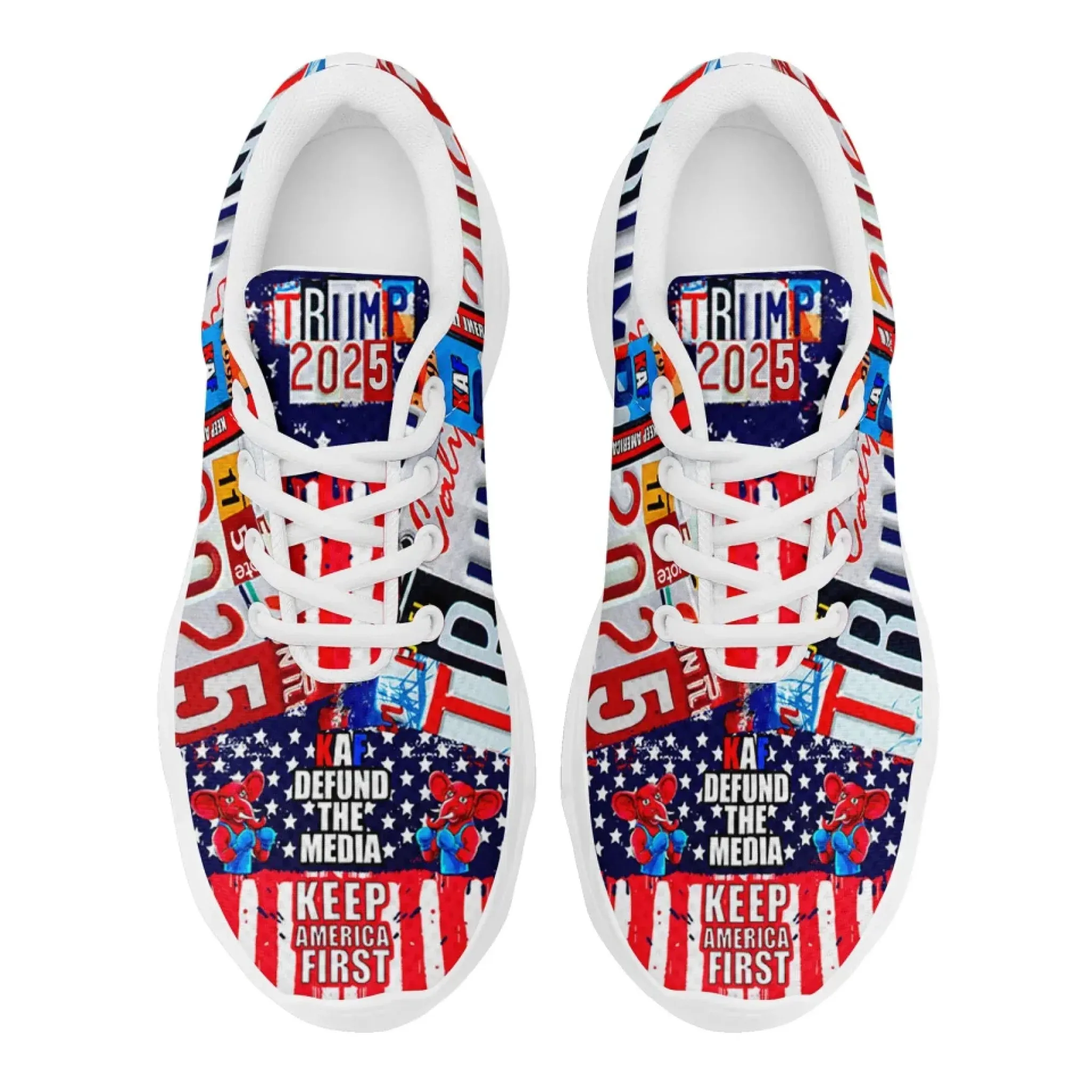 Personalized Trump 2025, Custom Trendy Chunky Shoes, Breathable Unisex Shoes