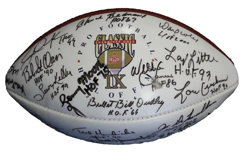 Pro Football Hall of Fame Enshrinee Golf Classic IX Autographed Football