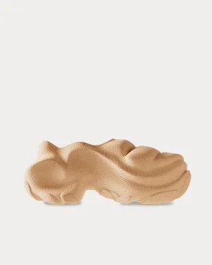 Puffer Beige Slip On Sneakers