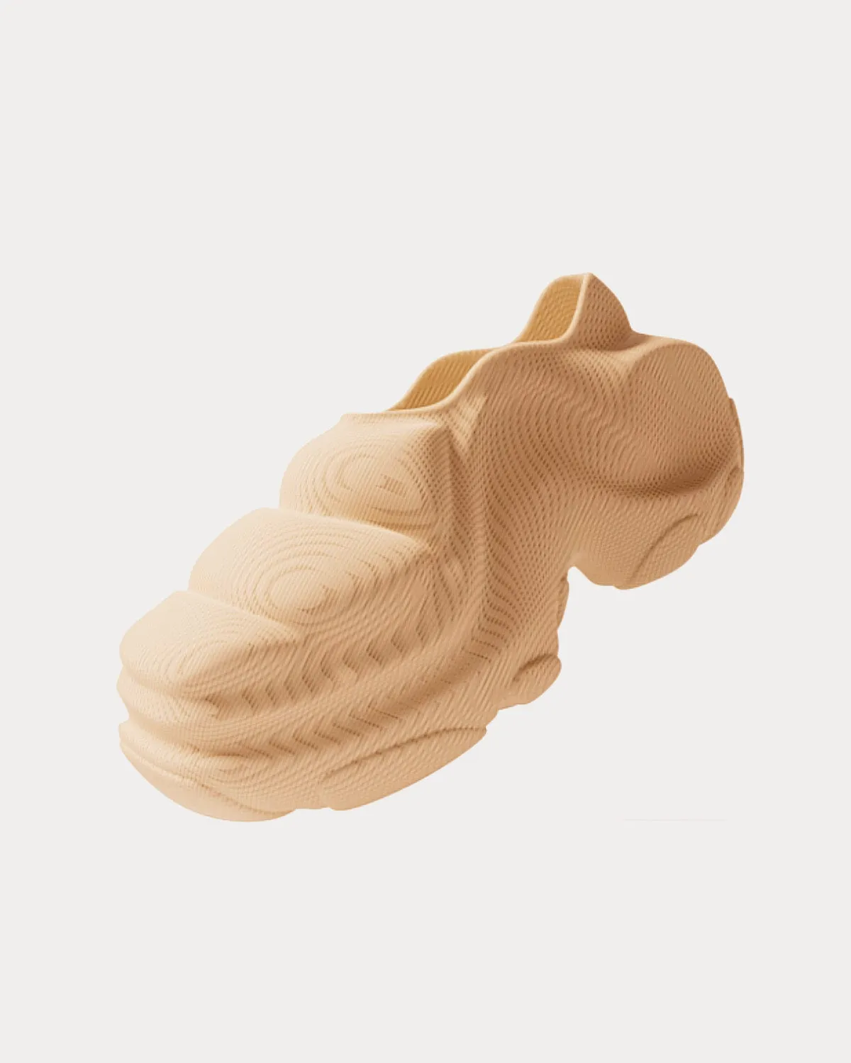 Puffer Beige Slip On Sneakers