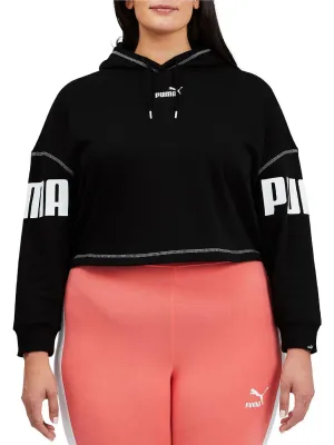 Puma Womens Plus Cozy Warm Hoodie Black Size 2X