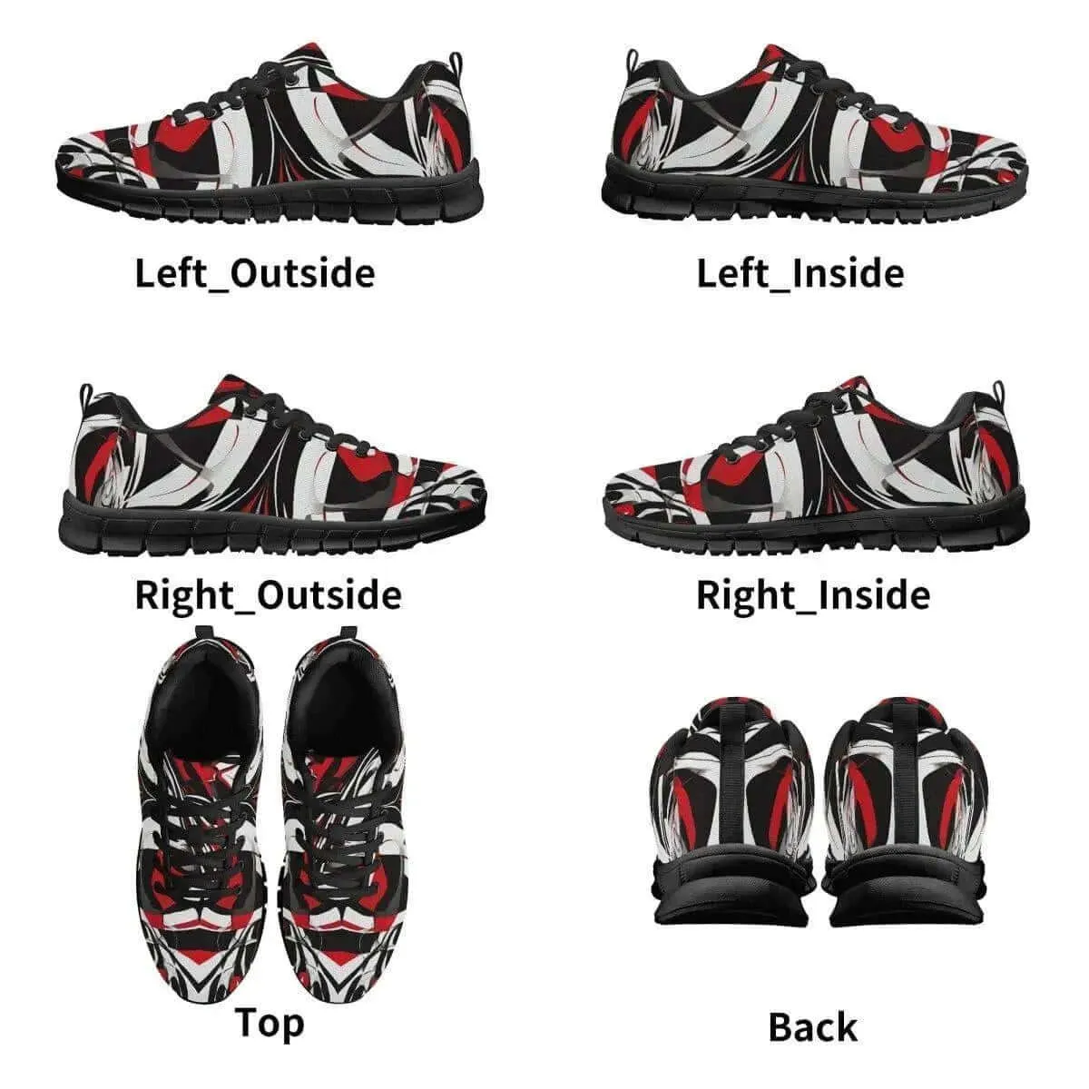 Red White and Black Men's Shoes