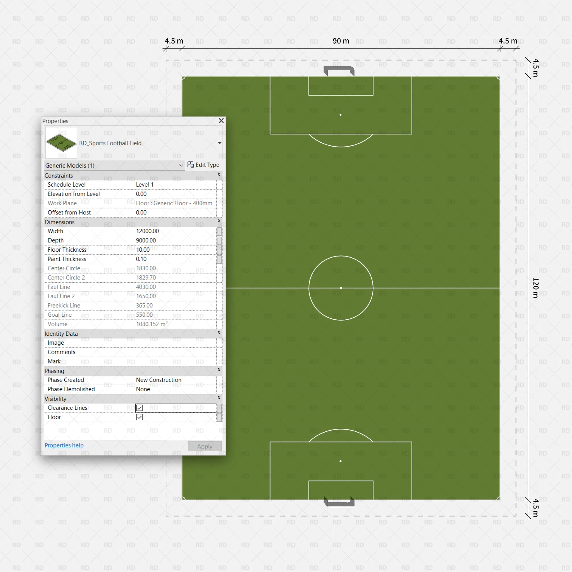 Revit Football Field