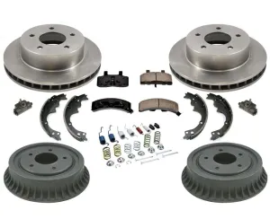 Rotors Brake Pads Drums Shoes for Chevrolet Astro All Wheel Drive 90-02 AWD Only