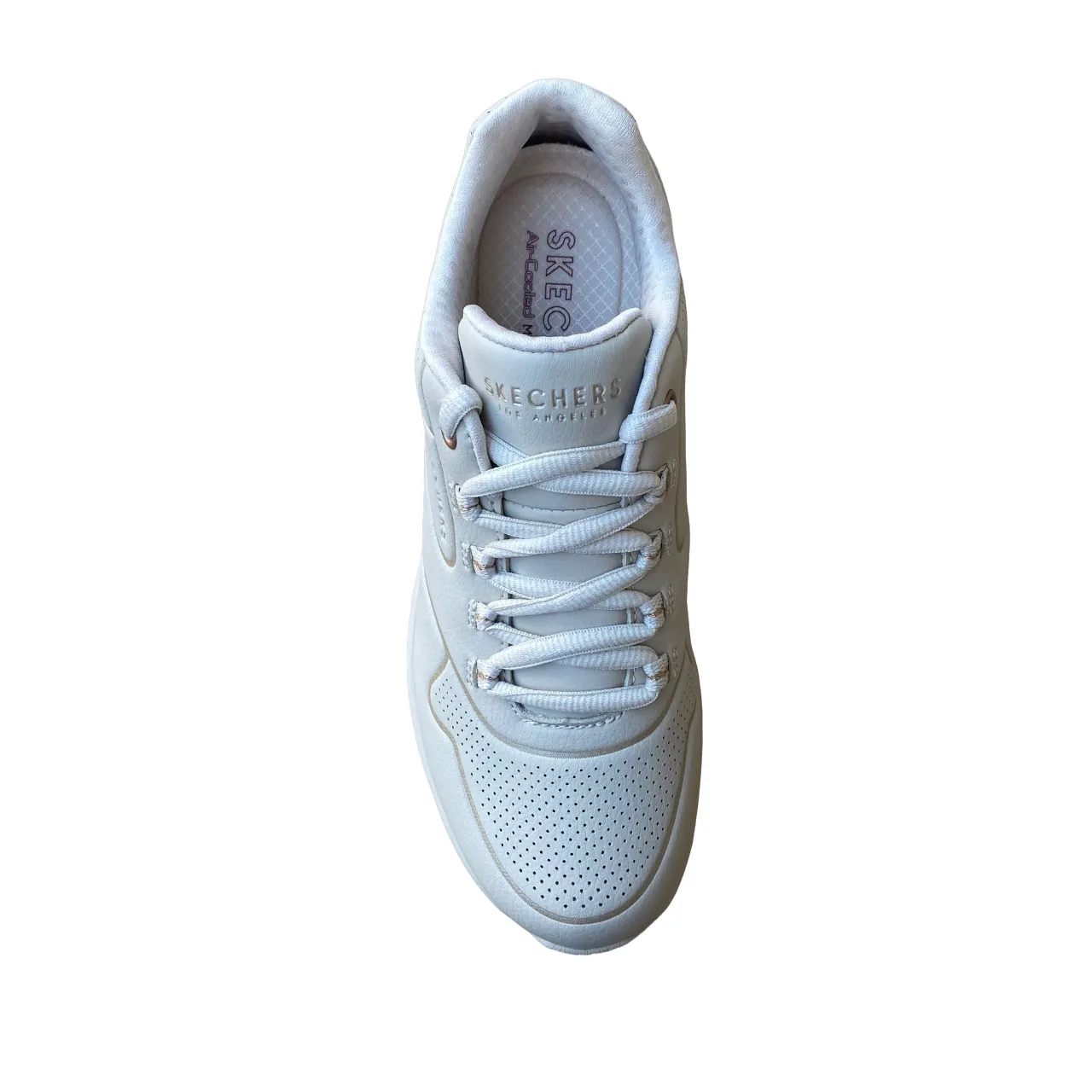 Skechers scarpa sneakers da donna Uno 2 Golden Trim 155637/OFWT bianco sporco