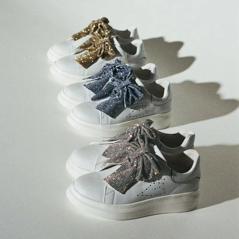 Sparkly Bow Casual Sneakers