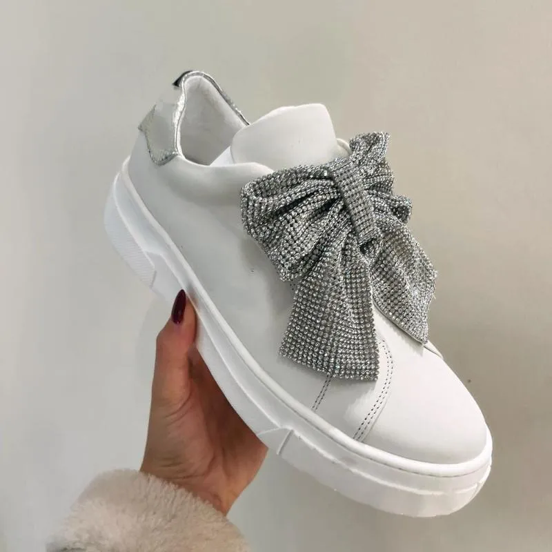 Sparkly Bow Casual Sneakers