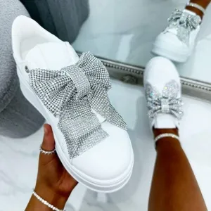 Sparkly Bow Casual Sneakers