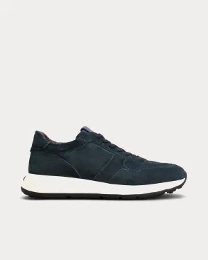 Suede Blue Low Top Sneakers