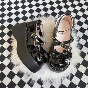 TAVIMART  -  Sweet Cool Hot Girl Y2k Subculture Dark Student Uniform Thick Soled Single Shoes Spring Punk Lolita Shoes Women's Shoes