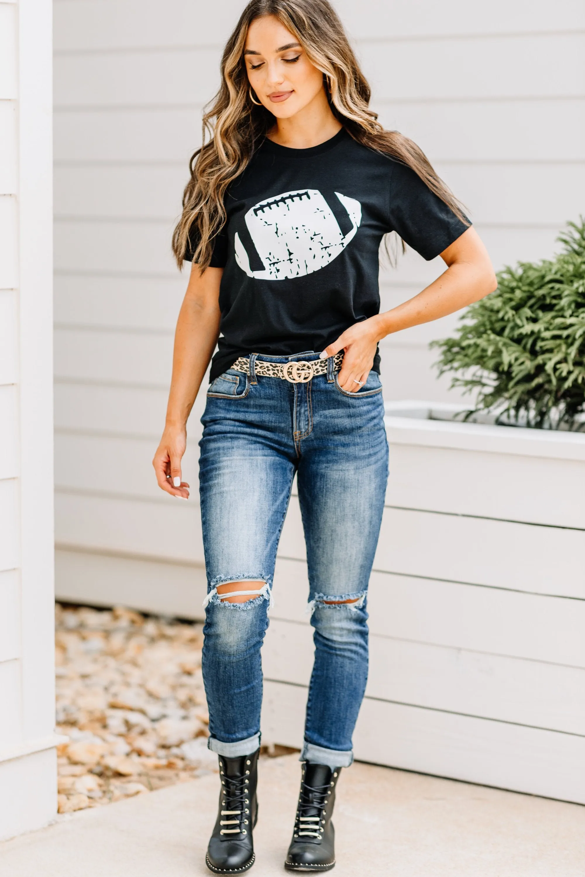 This Is Football Black Graphic Tee