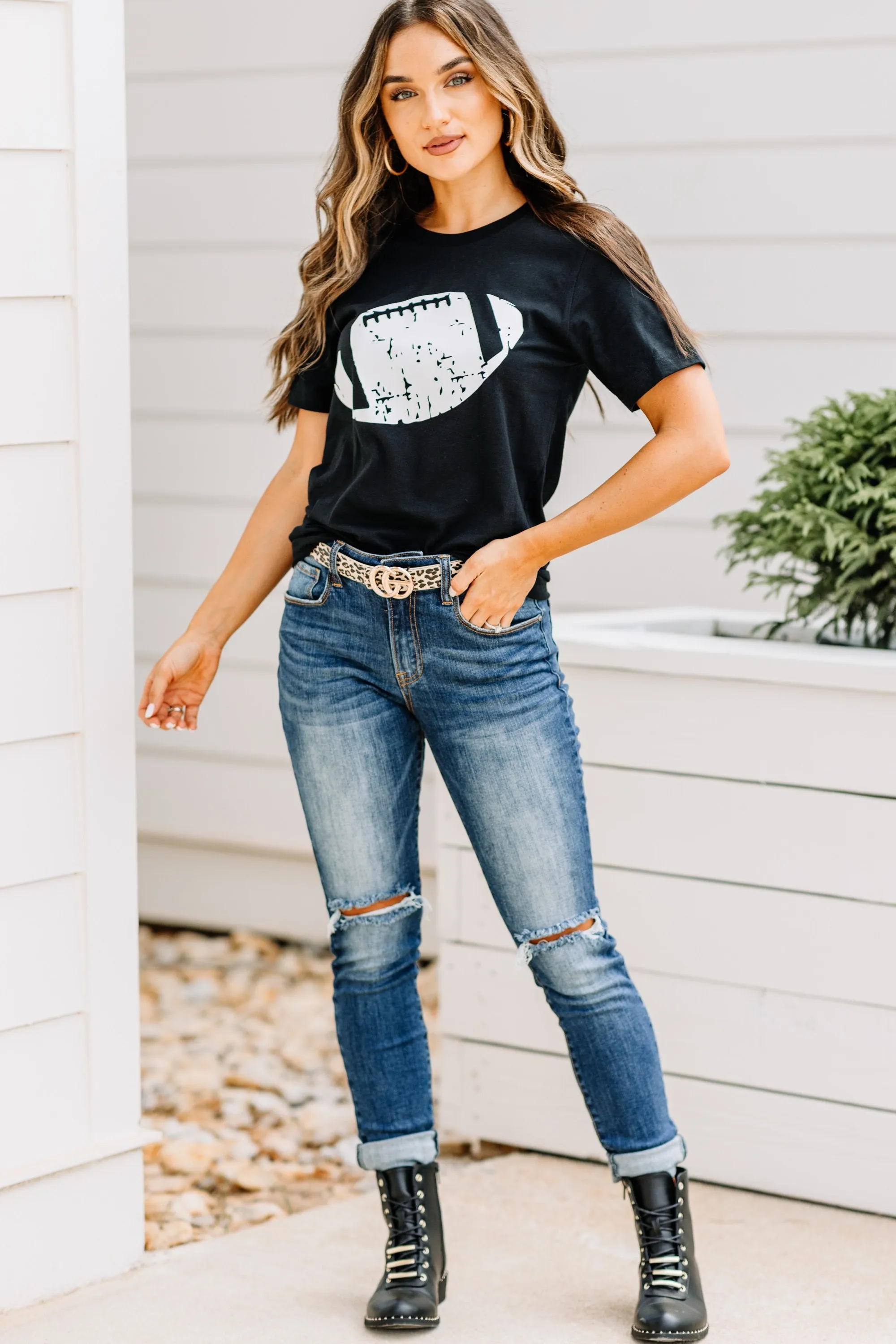 This Is Football Black Graphic Tee