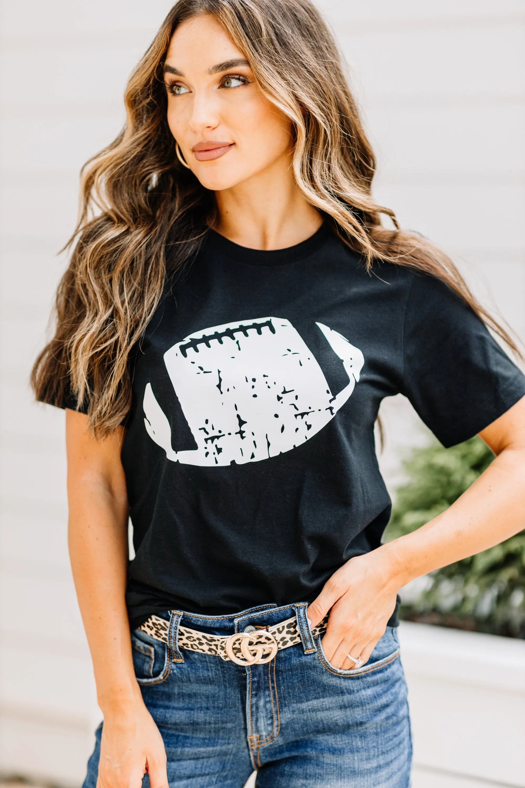 This Is Football Black Graphic Tee