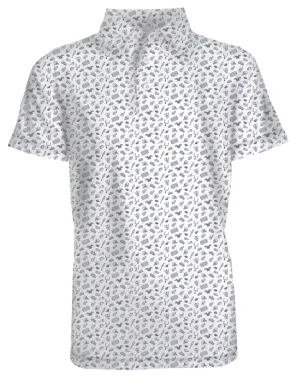 Tom All-Over Football Print Toddler Boys' Polo