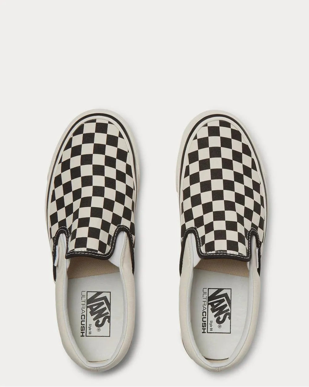 UA Classic 98 DX Checkerboard Canvas Slip-On  White low top sneakers