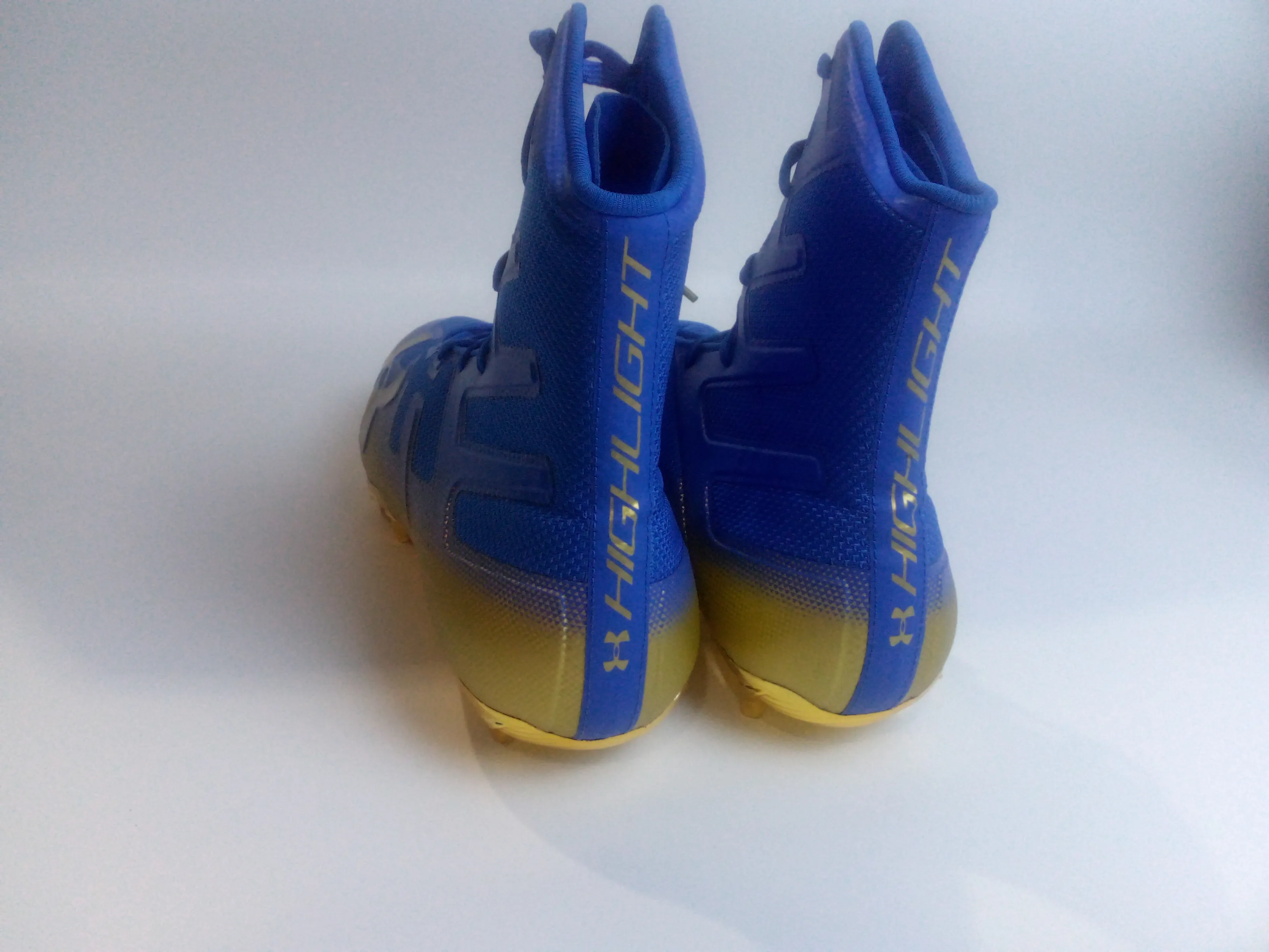 Under Armour Men's Highlight Mc Football Shoe,  (Royal Blue/ Gold) Size 15