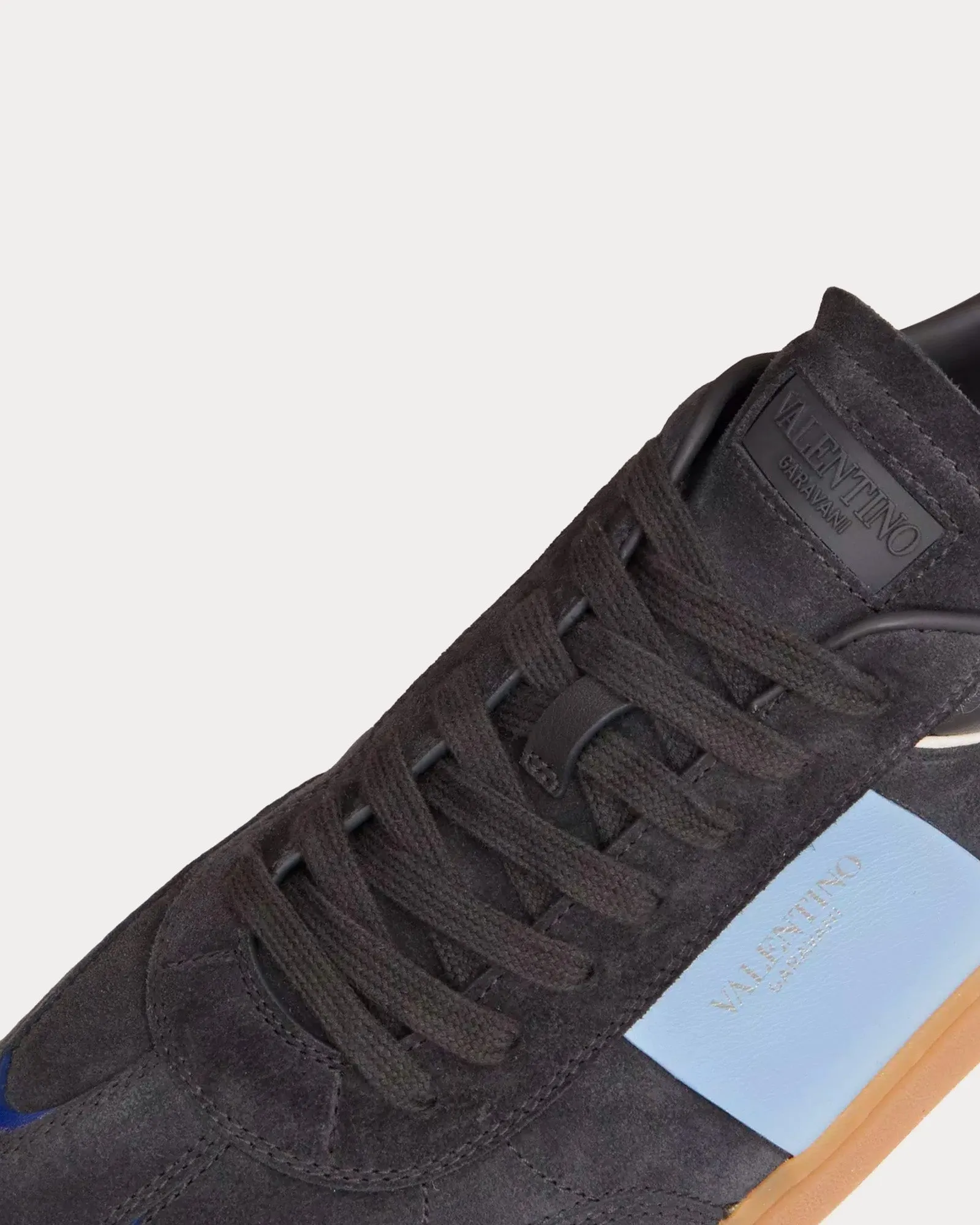 Upvillage Leather Grey / Sapphire Low Top Sneakers
